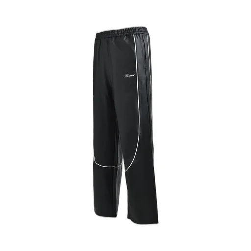 Script Logo Piping Coating Track Pants / Blk