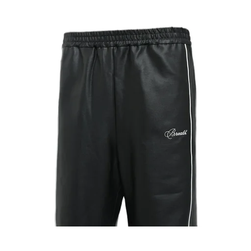 Script Logo Piping Coating Track Pants / Blk