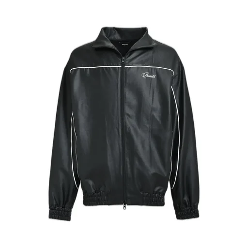 Script Logo Piping Coating Track Jacket / Blk