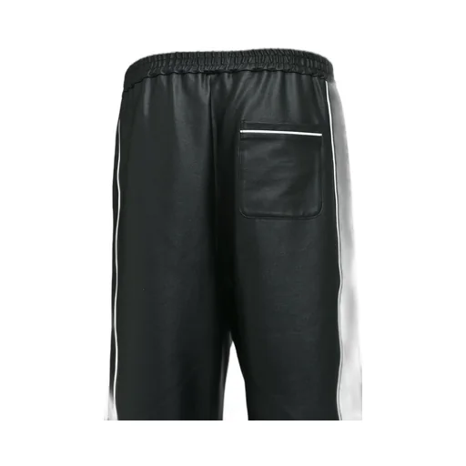 Script Logo Piping Coating Track Pants / Blk