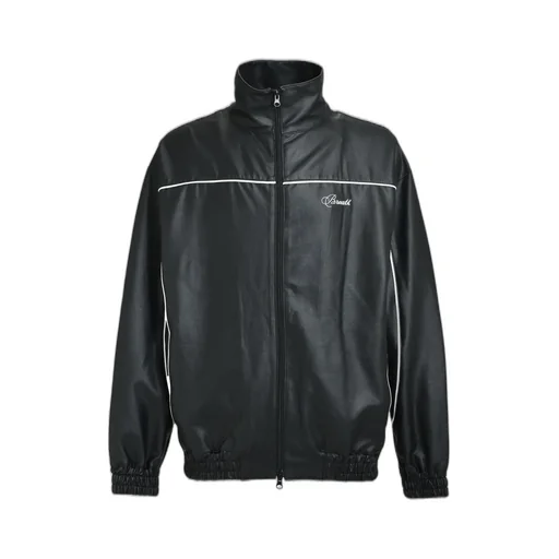 Script Logo Piping Coating Track Jacket / Blk