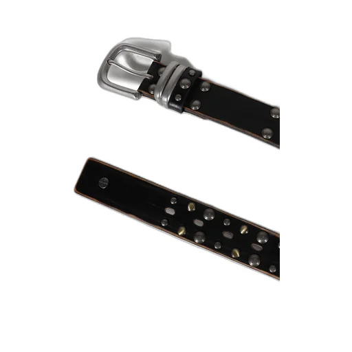 Teo Double Stud Belt / Black