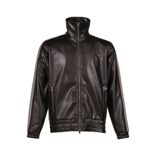 Track Jacket - Synthetic Leather / Dk. Brw