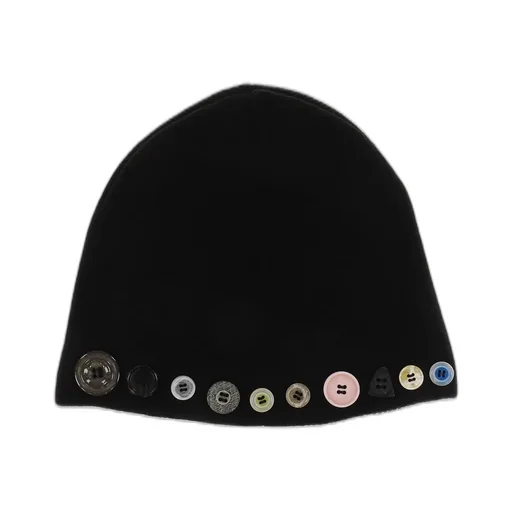 Tomi Button Beanie / Black