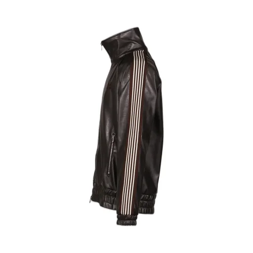 Track Jacket - Synthetic Leather / Dk. Brw