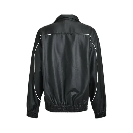 Script Logo Piping Coating Track Jacket / Blk