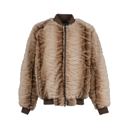 T-Shirt Quilt Fur Ma-1 / Brown