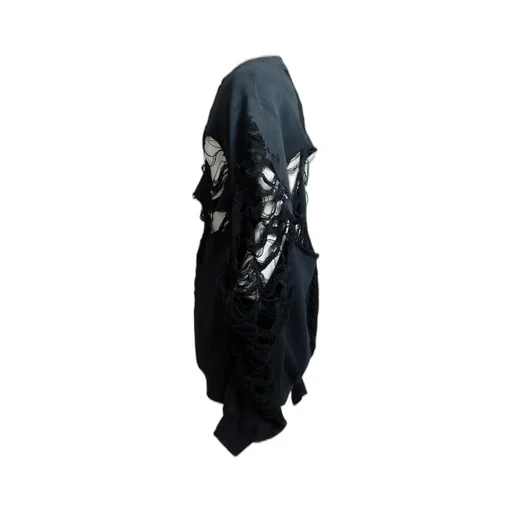 Distressed Cross Creawneck / Blk