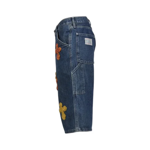 3D Cross Denim Shorts / Indigo