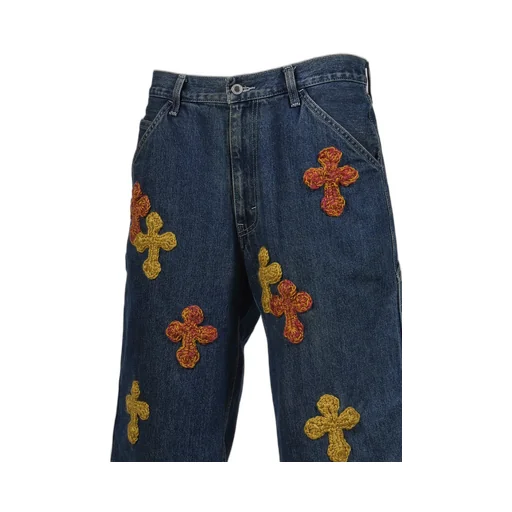 3D Cross Denim Shorts / Indigo
