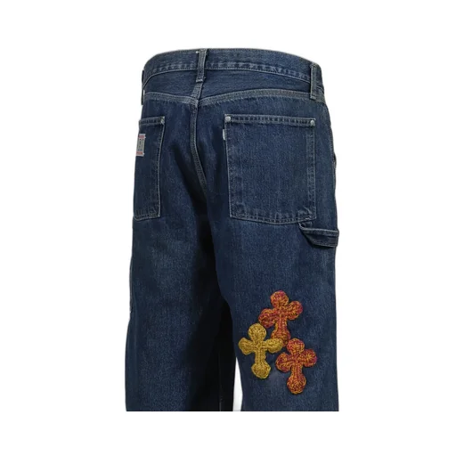 3D Cross Denim Shorts / Indigo