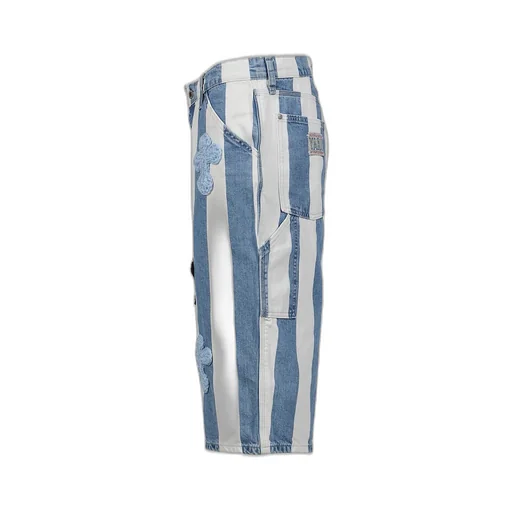 3D Cross Denim Shorts / Indigo