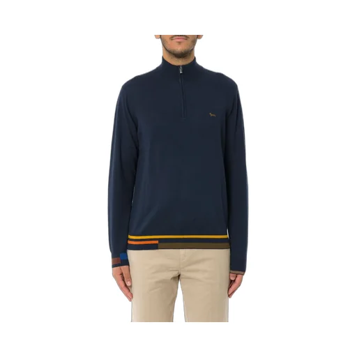 Harmont & Blaine Color Block Half Zip Pullover