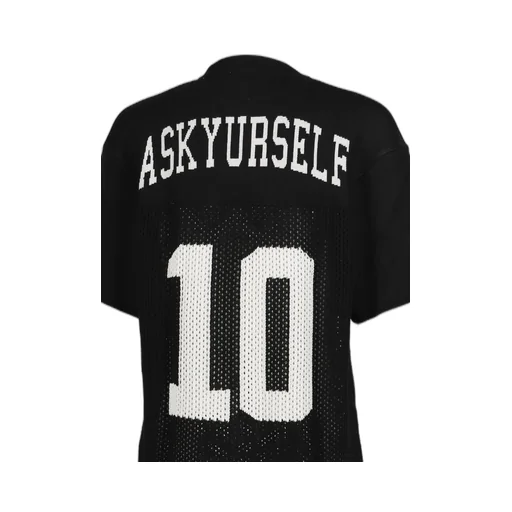 Layered Knit Mesh Jersey / Blk/Wht