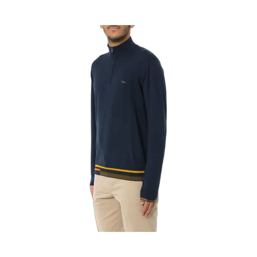 Harmont & Blaine Color Block Half Zip Pullover