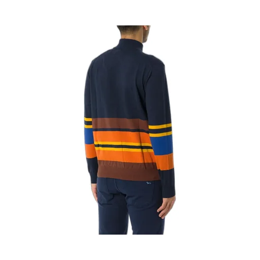 Harmont & Blaine Striped Half-Zip Pullover