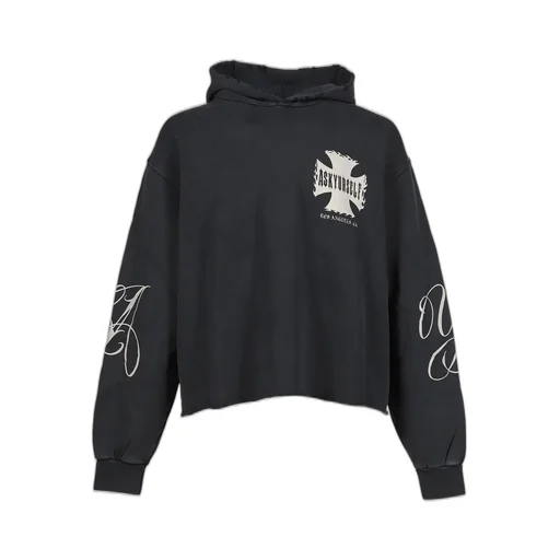 Raw Ay Cross Hoodie / Vintage Blk