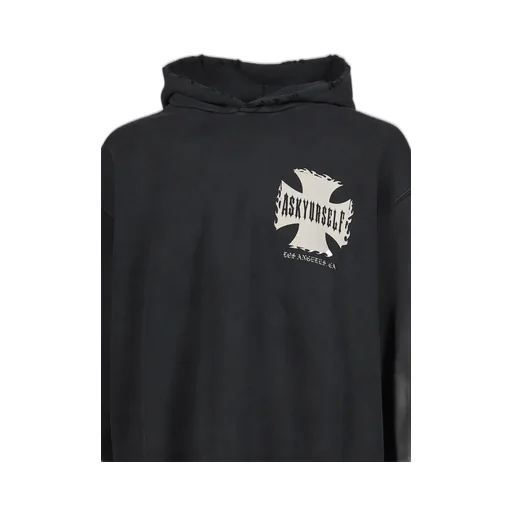 Raw Ay Cross Hoodie / Vintage Blk