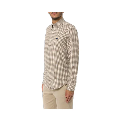 Harmont & Blaine Dachshund Embroidered Checked Shirt