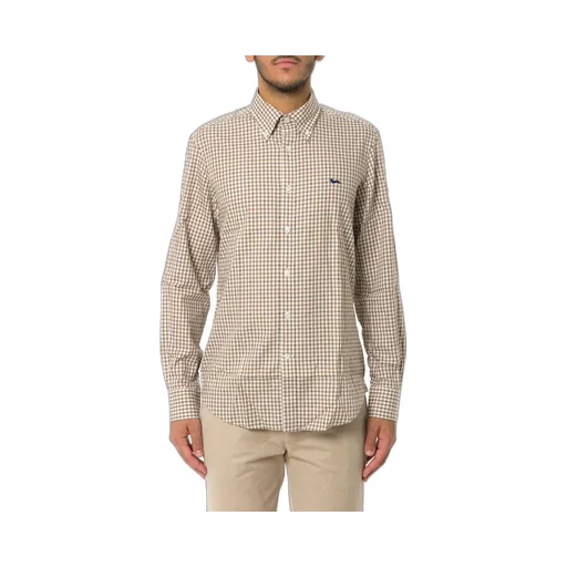 Harmont & Blaine Dachshund Embroidered Checked Shirt