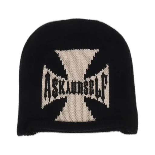 Rider Cross Beanie / Blk/Ecru