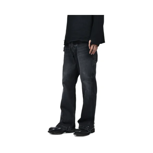 Phrase Work Zip Denim / Washed Blk