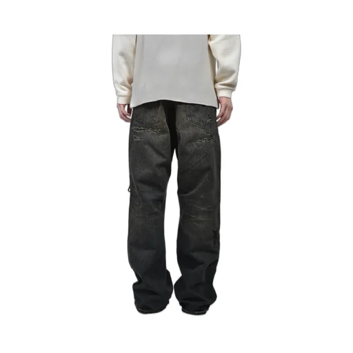 Boro Bootcut Wide Jeans / Black