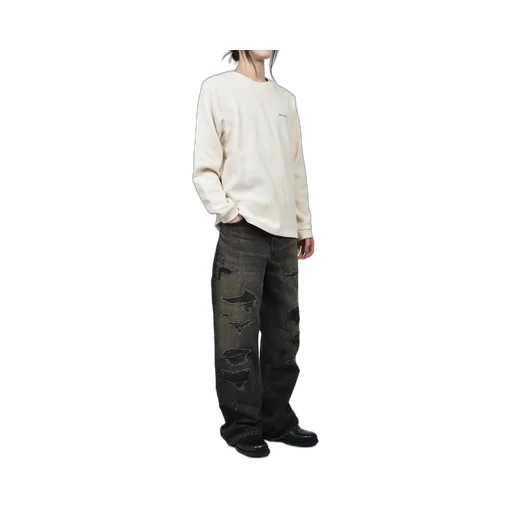 Boro Bootcut Wide Jeans / Black