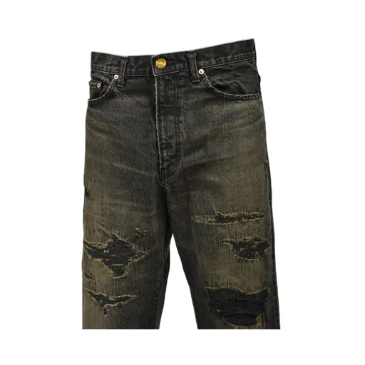 Boro Bootcut Wide Jeans / Black