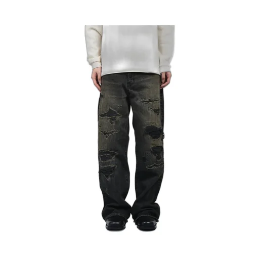 Boro Bootcut Wide Jeans / Black
