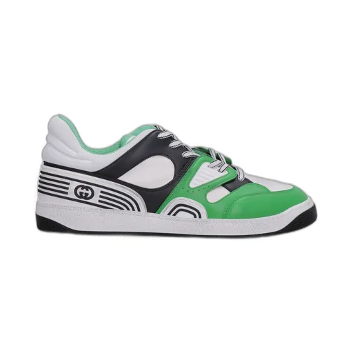Gucci Basket Round Toe Lace-Up Sneakers