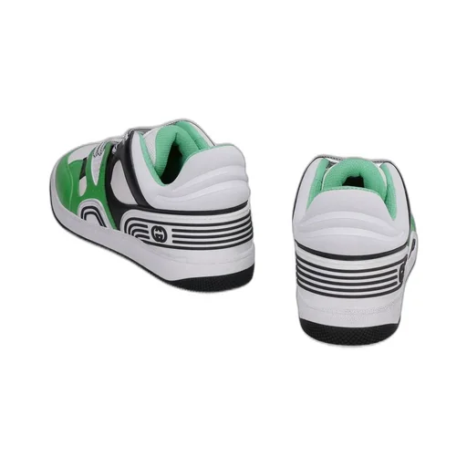 Gucci Basket Round Toe Lace-Up Sneakers