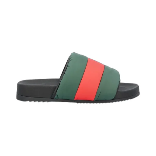 Gucci Padded Web Slide Sandals