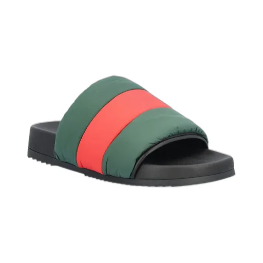 Gucci Padded Web Slide Sandals