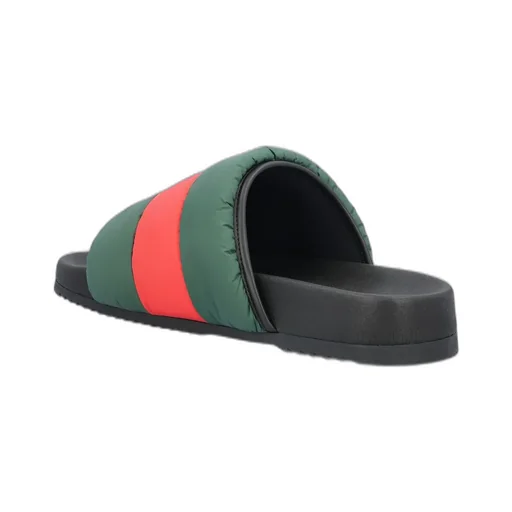 Gucci Padded Web Slide Sandals