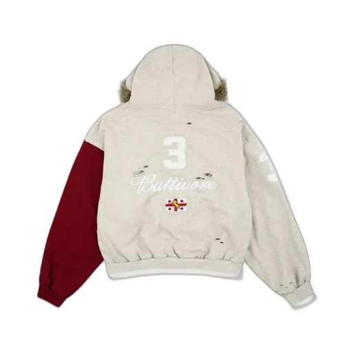 Buttivore Fur Lining Zip Hoodie / Oatmeal Melange