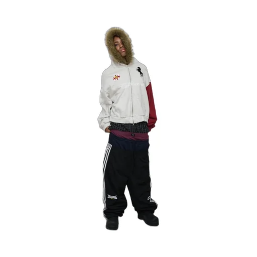 Buttivore Fur Lining Zip Hoodie / Oatmeal Melange