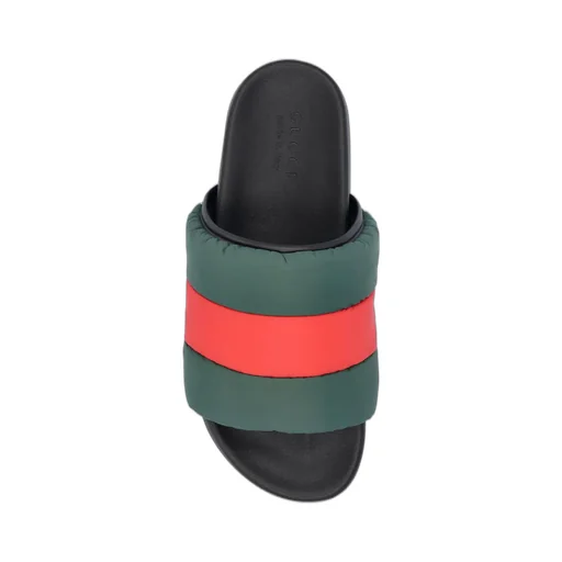 Gucci Padded Web Slide Sandals