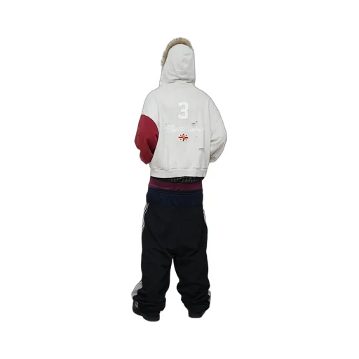 Buttivore Fur Lining Zip Hoodie / Oatmeal Melange