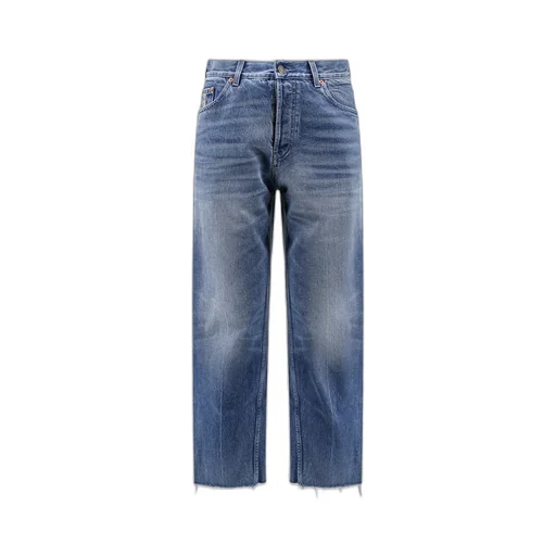 Gucci Logo Pathch Cropped Jeans