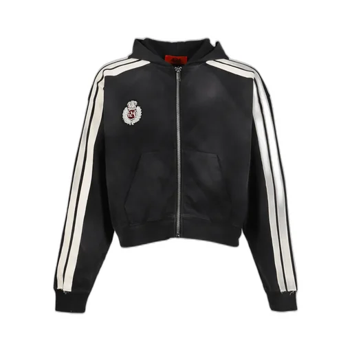 Academy Zip Up Hoodie / Vtg Blk