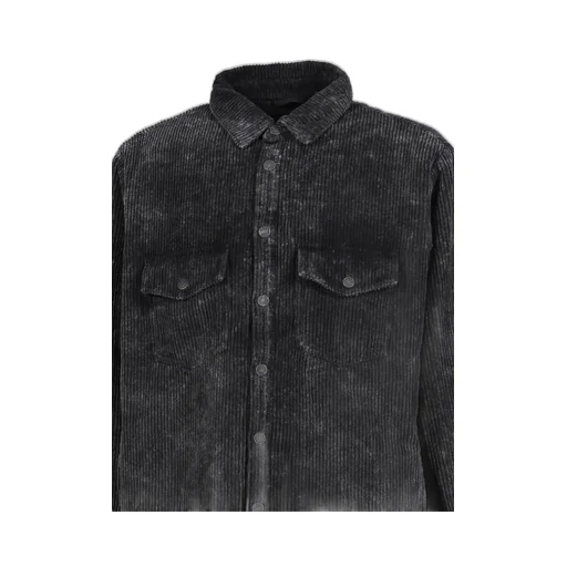 Corduroy Padded Overshirt / Blk