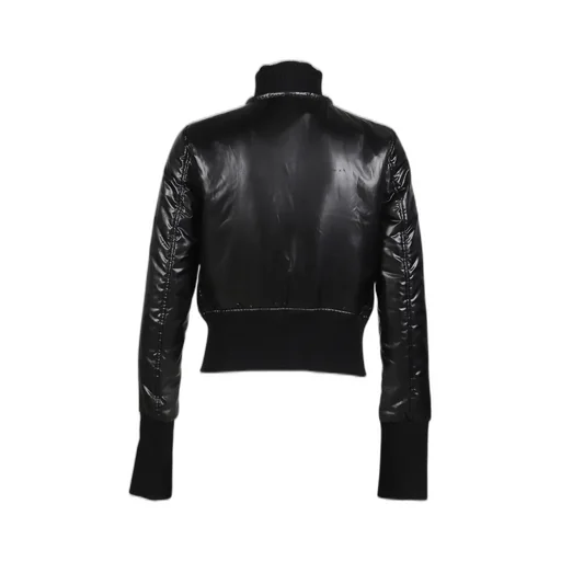 Shiny Nylon Shrunken Jacket / Blk
