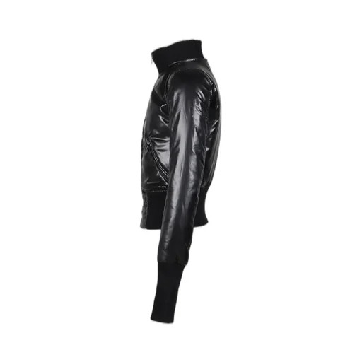 Shiny Nylon Shrunken Jacket / Blk