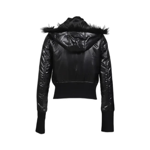 Shiny Nylon Shrunken Jacket / Blk