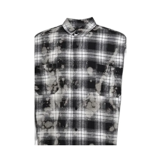 Bleached Flannel Shirt / Black