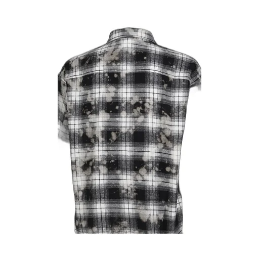 Bleached Flannel Shirt / Black