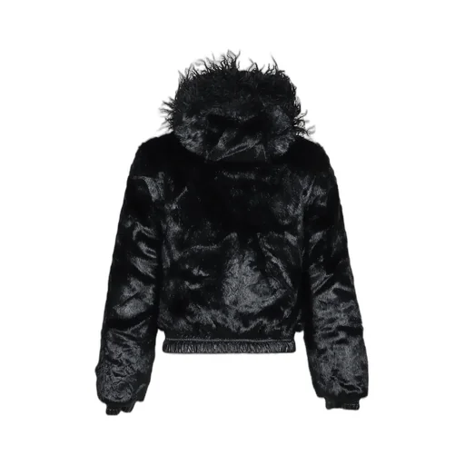 Faux Fur Bomber Jacket / Blk