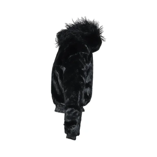Faux Fur Bomber Jacket / Blk