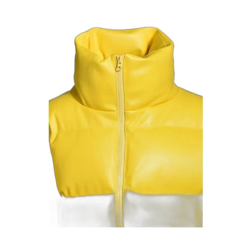 Faux Leather Down Jacket / Yel